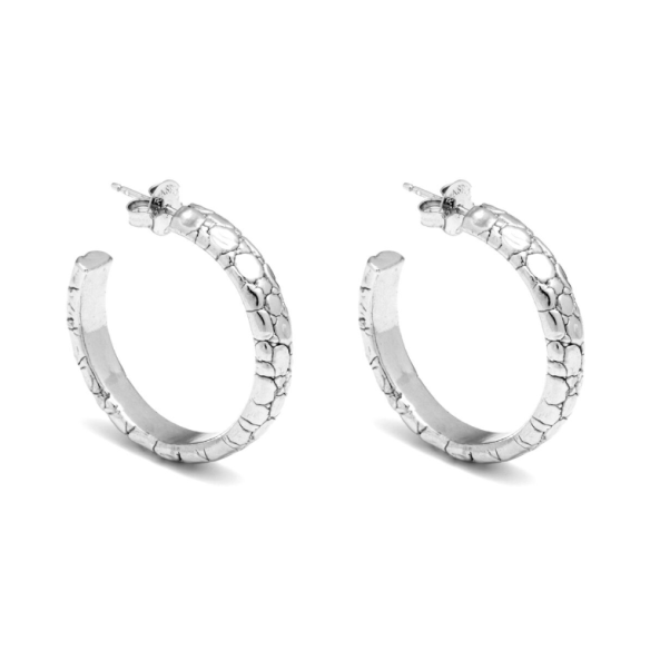 Orecchini Cerchio Moon Crocodile 11153