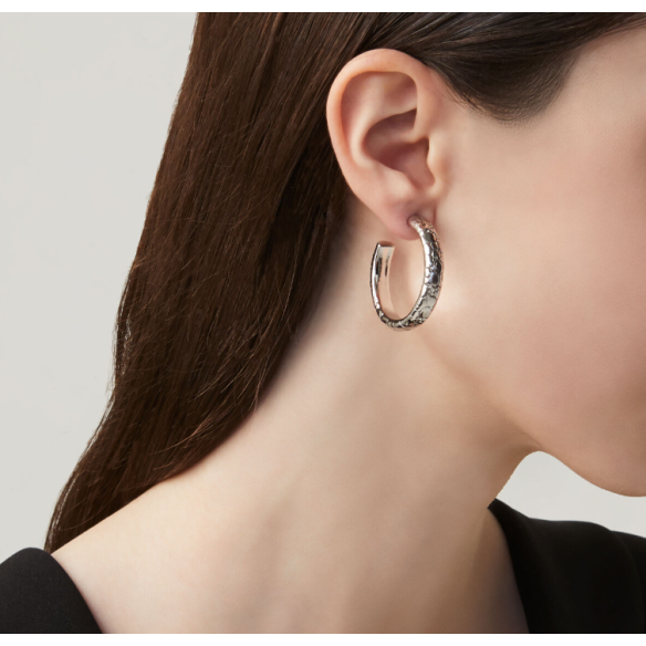 Orecchini Cerchio Moon Crocodile 11153