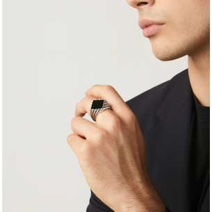 Anello Rigato Onice 11316/22 2