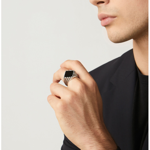 Anello Rigato Onice 11316/22