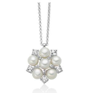 Collana di perle Unica con bouquet di perle Oriente.