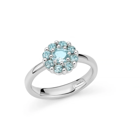 Anello con Gemma del Cielo fiore piccolo in argento