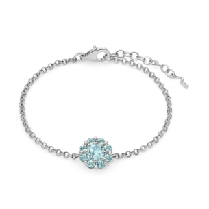Bracciale con Gemma del Cielo fiore in argento