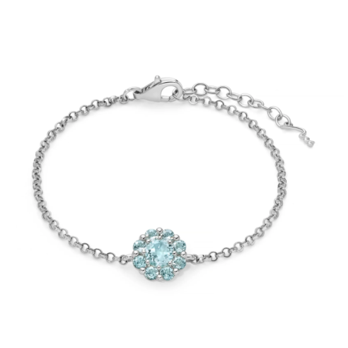 Bracciale con Gemma del Cielo fiore in argento