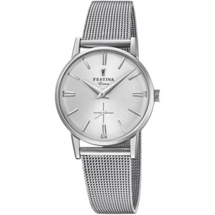 Festina Orologio Analogico Quarzo Donna con Cinturino in Acciaio Inox F20258-1